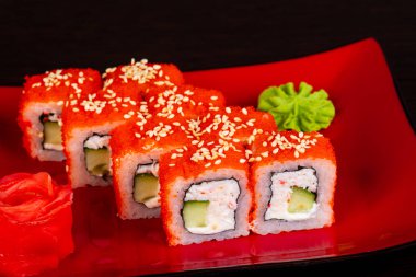 Yengeç ile Japon geleneksel rulo