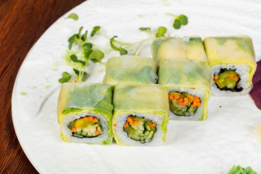 Japon vegan rulo ile sebze