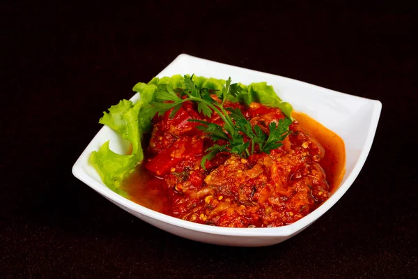 Kafkas mutfağı - ızgara sebzeli ajapsandal