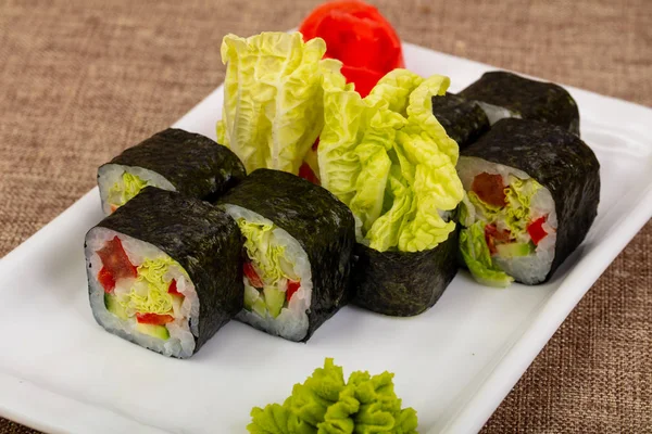 Japanese Traditional Cold Vegetable Roll — Stock Photo, Image