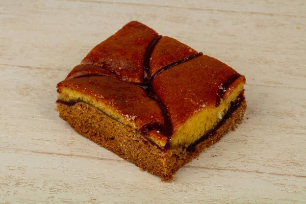 Вкусный Торт Деревянном Фоне — стоковое фото