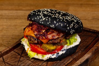 Lezzetli burger et ve peynir