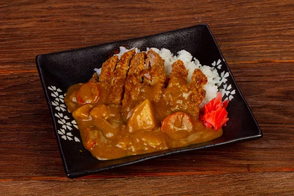 Japanische Küche Tonkatsu Schweinefleisch — Stockfoto