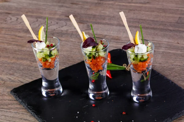 Somon ve salatalık mix catering