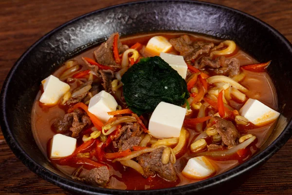 Sopa Japonesa Ramen Con Tofu Ternera —  Fotos de Stock