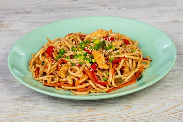 Udon Chicken Herbs — Stock Photo, Image