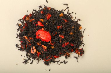 Aroma çay yığın meyve, meyveler ve otlar ile