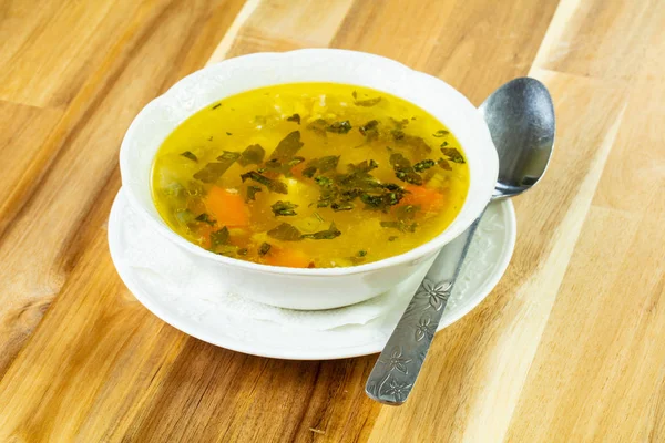 Lichte Minestrone Soep Met Groenten — Stockfoto