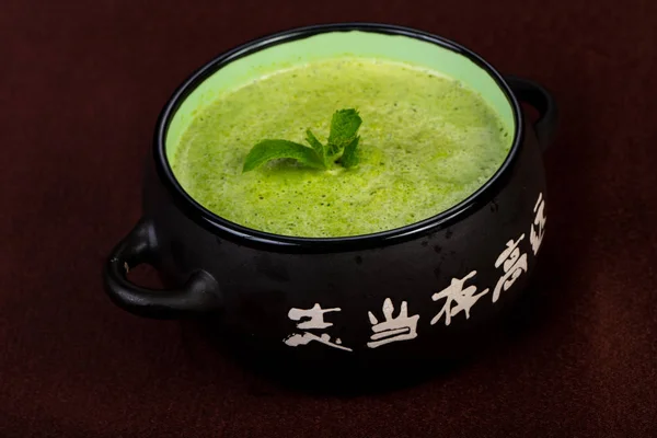 Sopa Crema Brócoli Con Menta — Foto de Stock