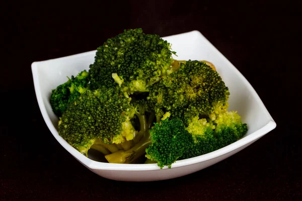 Gestoomde Broccoli Plaat Veganistische Keuken — Stockfoto