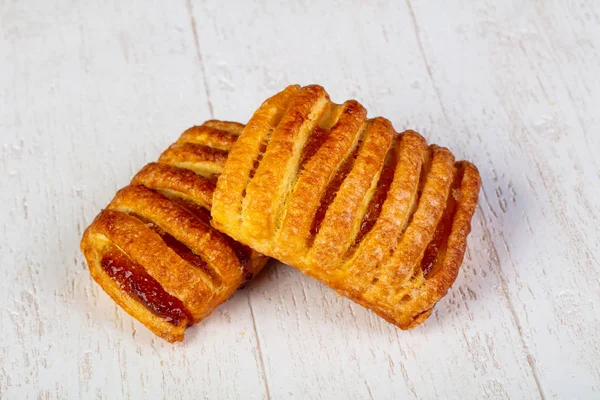 Bun Tastu Doce Com Geléia — Fotografia de Stock