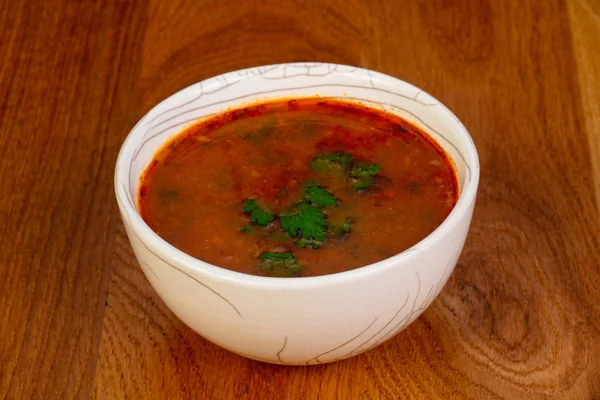 Kaukasische Charcho Suppe Mit Kräutern — Stockfoto