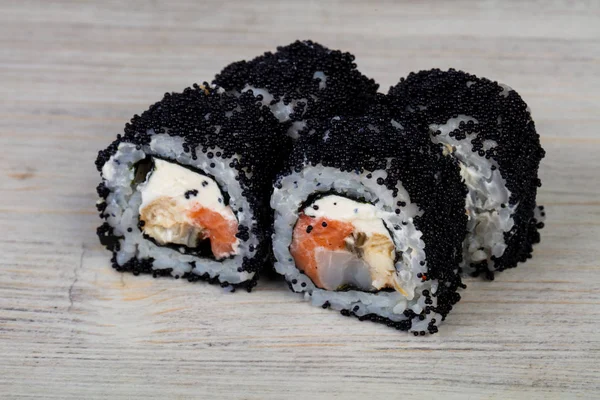 Rolo Tradicional Japonês Com Salmão — Fotografia de Stock