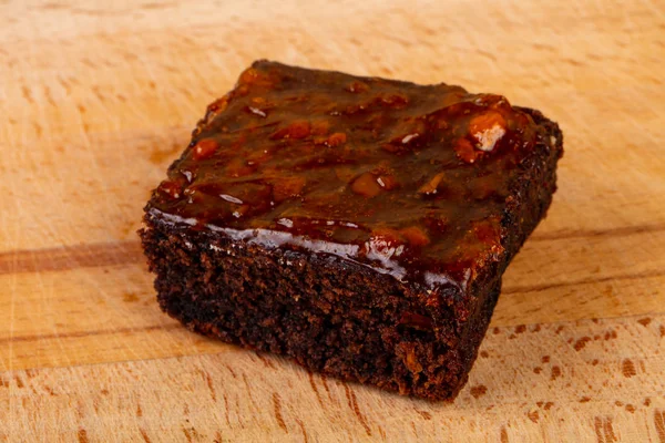 Dulce Pastelería Sabrosa Sobre Fondo Madera — Foto de Stock