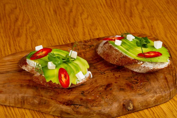 Bruschetta Avocat Chili — Photo
