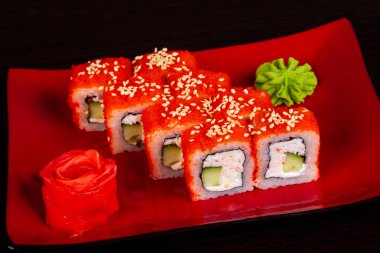 Yengeç ile Japon geleneksel rulo