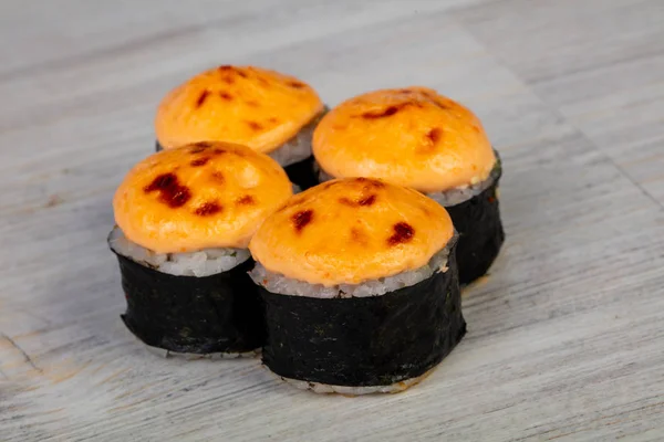 Roti Gulung Jepang Dengan Ikan — Stok Foto