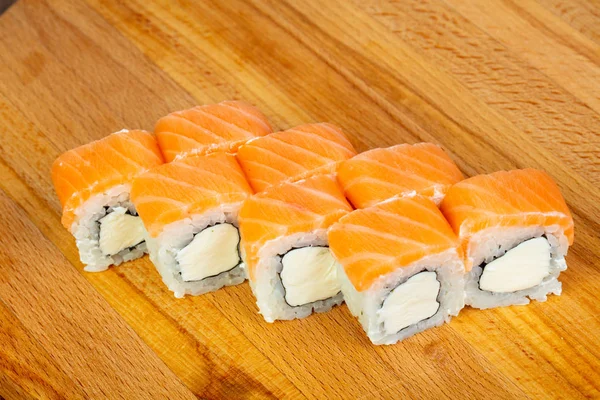 Roll Salmon Soft Cheese — Stock Photo, Image