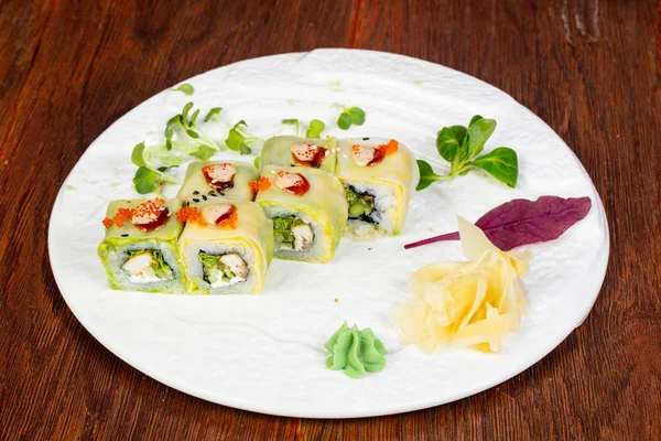 Japanese Roll Chicken Cheese — Stock Photo, Image