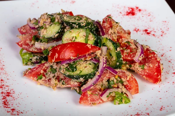 Veganer Georgischer Salat Mit Gemüse — Stockfoto