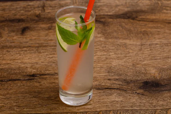 Homemade Lemonade Lime Mint — Stock Photo, Image