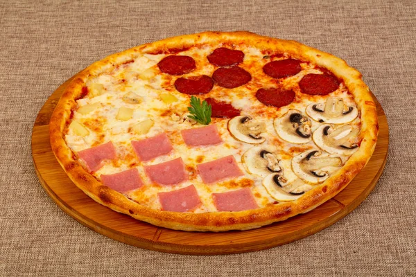Pizza Assortie Mélange Avec Fromage — Photo