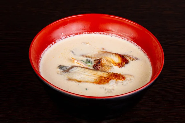 Japanische Sahnesuppe Mit Aal — Stockfoto