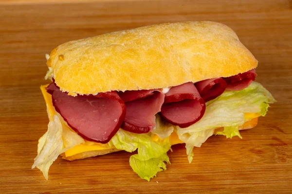 Panini Con Tacchino Foglie Insalata — Foto Stock