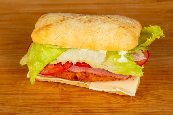 Panini Con Pollo Pomodoro — Foto Stock