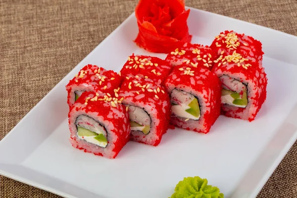 Japanese Roll Crab Meat Imitation — Stock Photo, Image