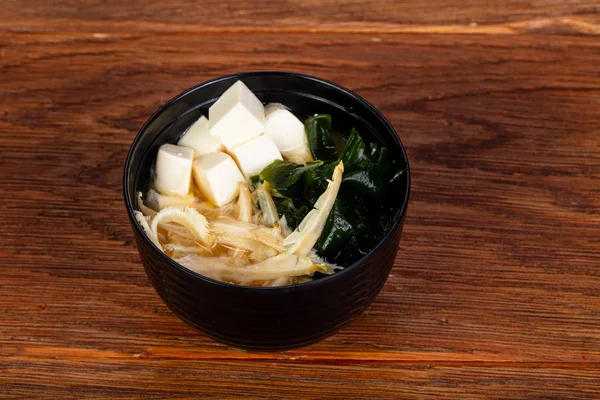 Japansk Misosoppa Kombu Tofu — Stockfoto