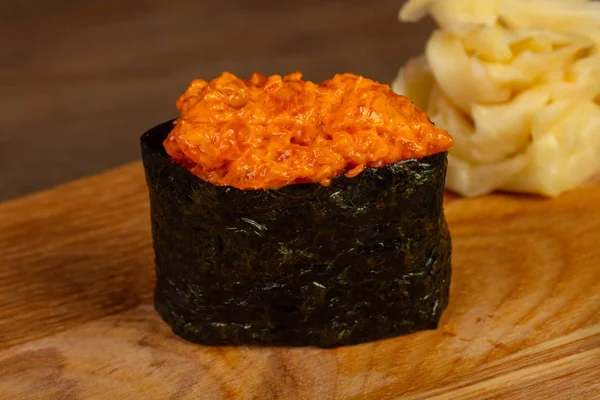 Sushi Gunkan Picante Tradicional Japonês — Fotografia de Stock