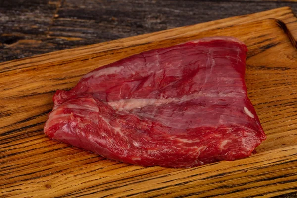 Rohes Rindfleisch Flank Steak Schwarzer Angus — Stockfoto