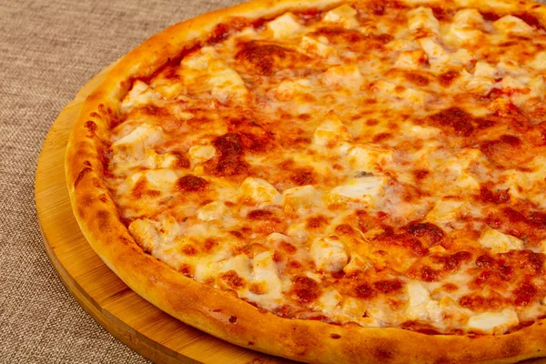 Pizza Margarita Cheese Tomatoes — Stock Photo, Image