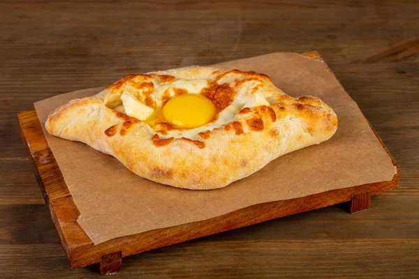 Ajarian Hachapuri Cheese Egg — Stock Photo, Image