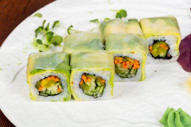 Japon vegan rulo ile sebze