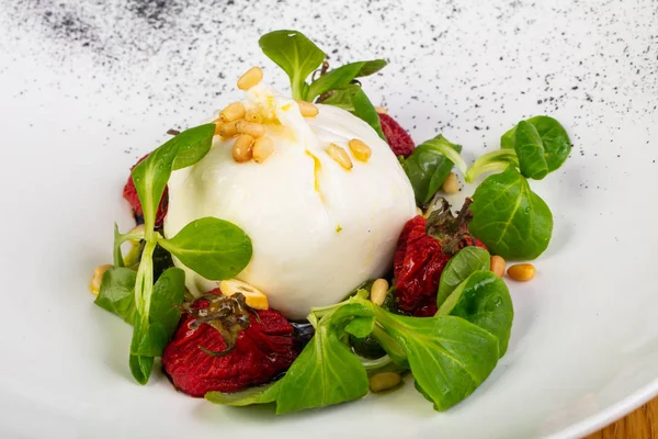 Ensalada Buratta Con Tomates Horno — Foto de Stock