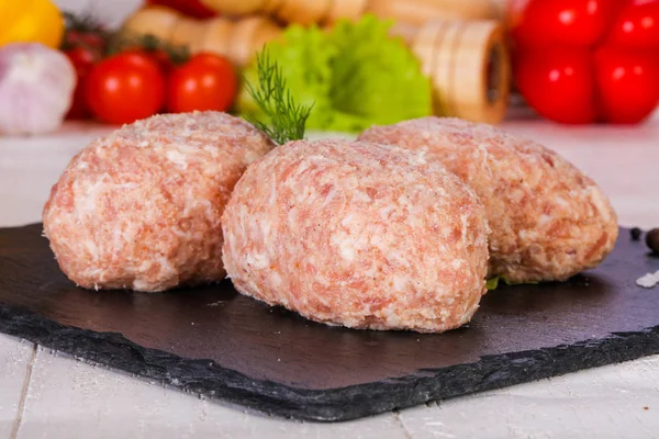 Raw Pork Cutlet Minced Meat — Stock Photo, Image