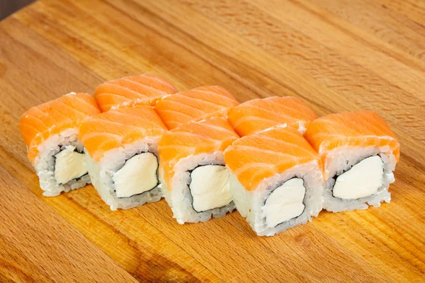 Roll Salmon Soft Cheese — Stock Photo, Image