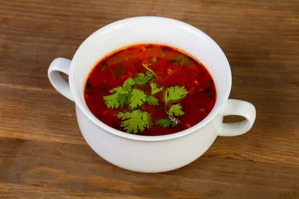 Russian Solyanka Soup Meat — Stock Photo, Image