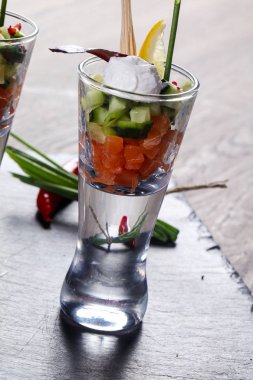 Somon ve salatalık mix catering