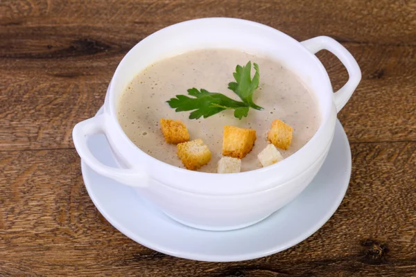 Pilzcremesuppe Mit Petersilie — Stockfoto