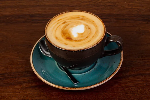 Hot Cappuccino coffee with cream