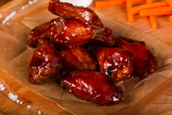 Chicken Wings Bbq Sauce — Stock Photo, Image