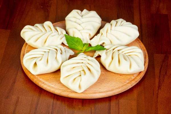 Georgiano Tradicional Khinkali Con Carne — Foto de Stock