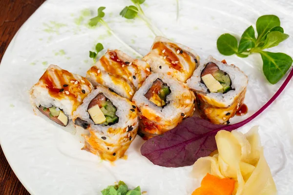 Japanese cold roll with tuna and eel