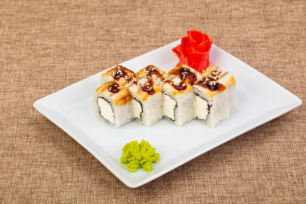 Japanese Traditional Cold Eel Roll — Stock Photo, Image