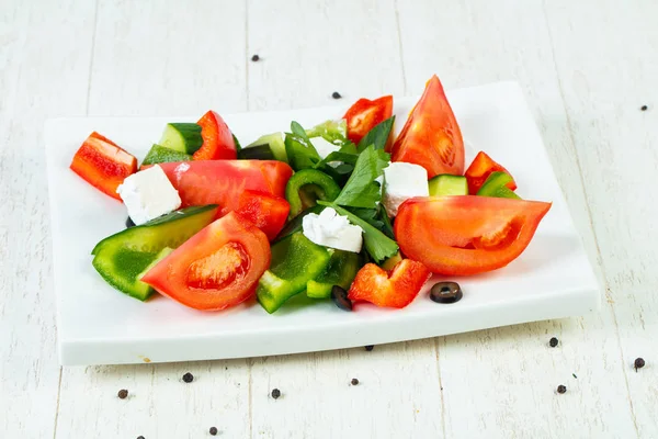 Greek Traditional Salad Feta Cheese — Stock Photo, Image