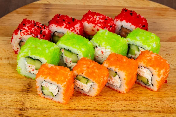 Set Rollos Sushi Japón — Foto de Stock