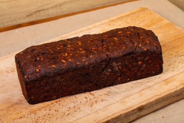 Ev yapımı lezzetli ekmek ahşap arka plan üzerine